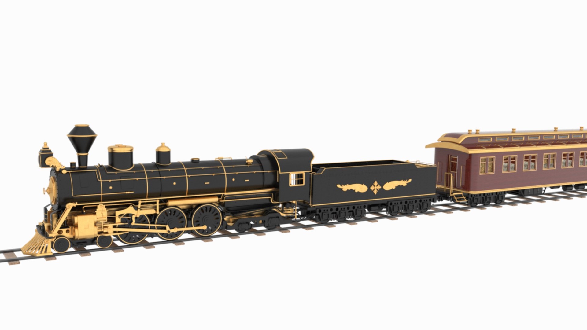 Steam Train model - TurboSquid 2173438