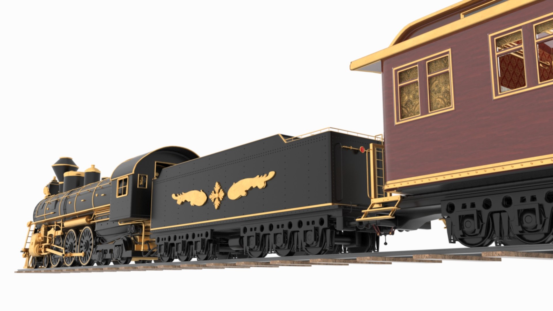 Steam Train model - TurboSquid 2173438