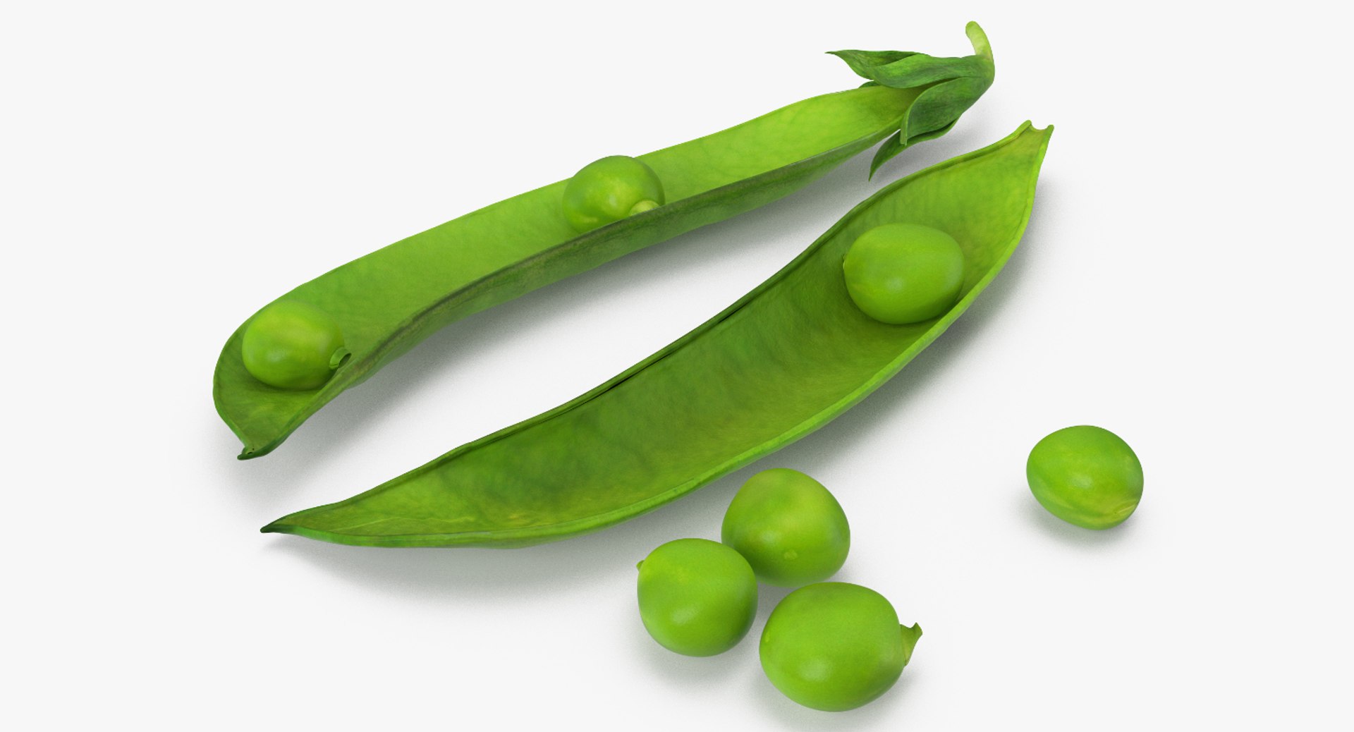 Peas On Open Pod 3D model preview
