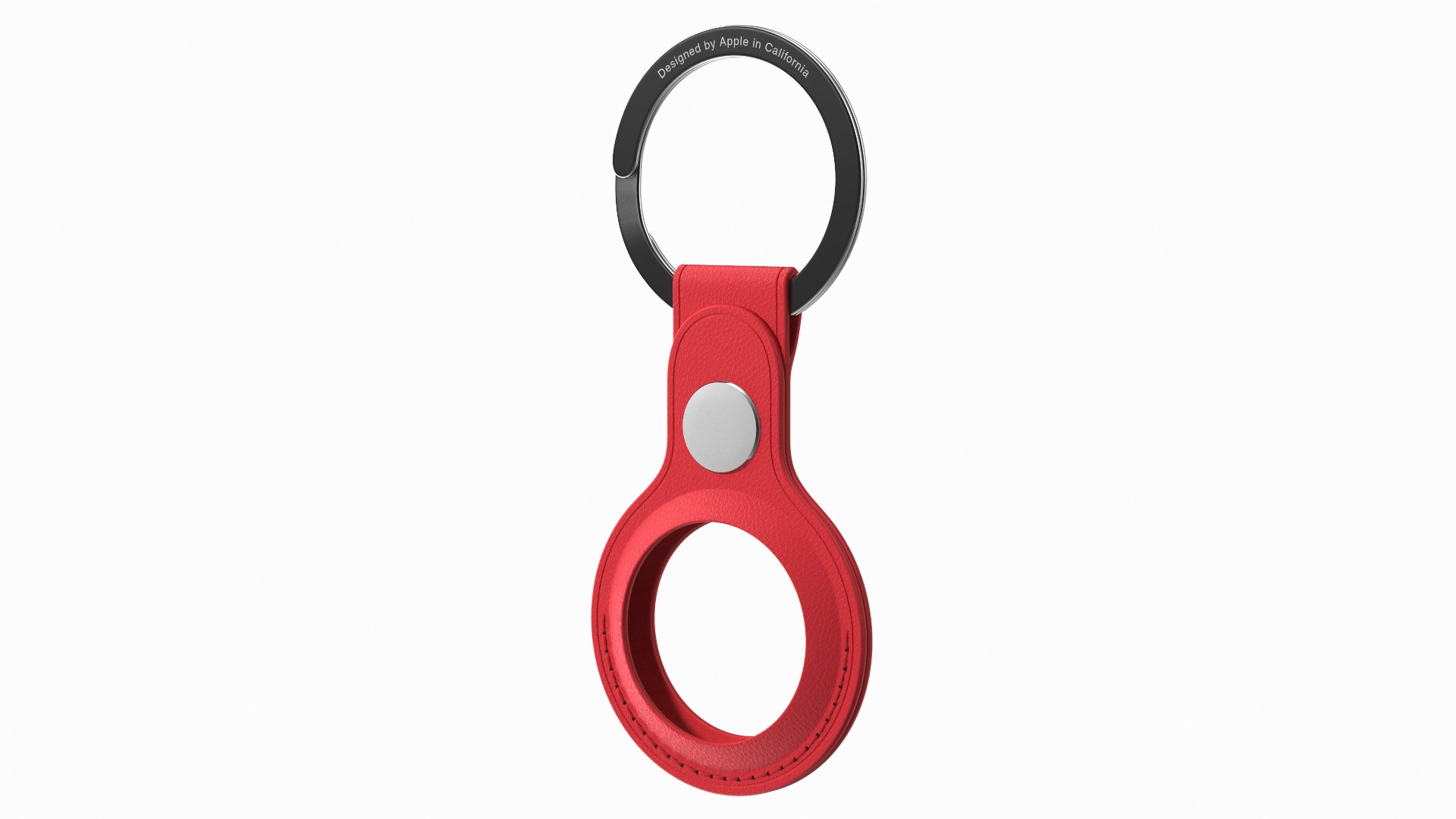 AirTag Leather Key Ring Red model TurboSquid 1765392