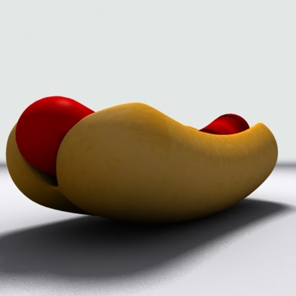 hotdog bun quads 3d model