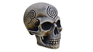 Ritual Skull Middle Poly 3D model 3D