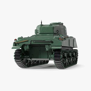 M4 Sherman Tank Rigged for Cinema 4D 3D model