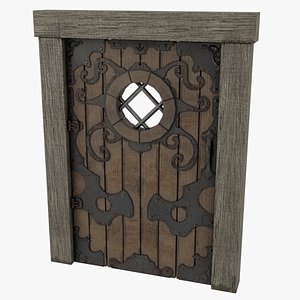 3D model Medieval Door Ornate Design Port Hole Door 3D Model