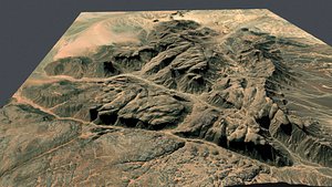 Mountain landscape Haggar Sahara Algeria 3D model