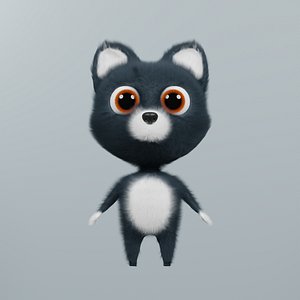3D cartoon cat