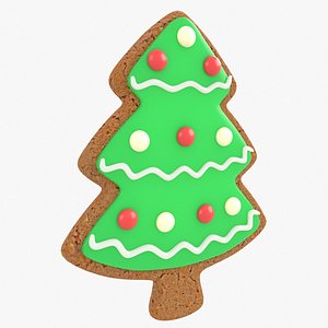 gingerbread tree christmas cookie model