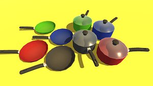 Low Poly Cartoon Pans