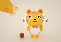 Cartoon Orange tiger IP cartoon tiger Q version of the tiger cute tiger cartoon cartoon 12 zodiac ro