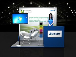 3 side open stand 3D model