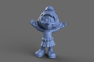 smurf figurine toy 3D model