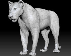 lion posed model