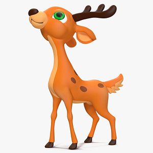 cartoon deer rigged model