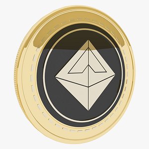 Dai Cryptocurrency Gold Coin 3D model