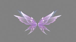 3D model Cartoon spirit wing - Translucent butterfly wing
