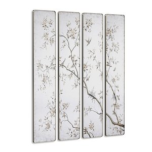 Madeline Four Panel Wall Mirror 3D model