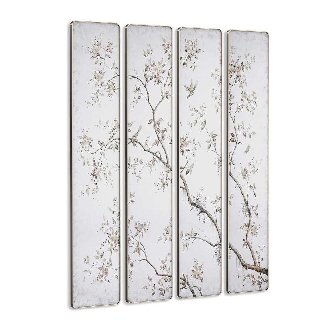 Madeline Four Panel Wall Mirror 3D Model - TurboSquid 2367425