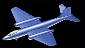 3d model b-57 solid assembly