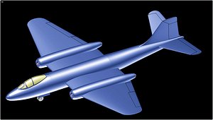 B-57 Bomber Solid Assembly Model
