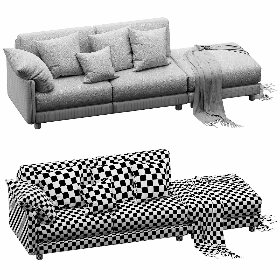 3D Nick Scali Milo Ottoman Model TurboSquid 2020276