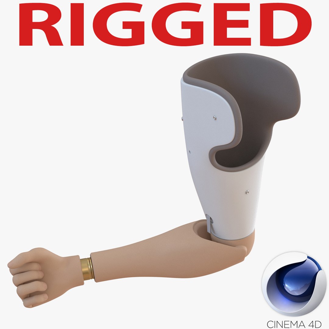 Prosthetic Arm Rigged for Cinema 4D 3D model preview