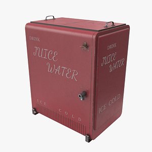 3D Vintage fridge model