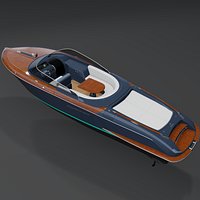 Riva Aquariva Special 3D Rendering yacht
