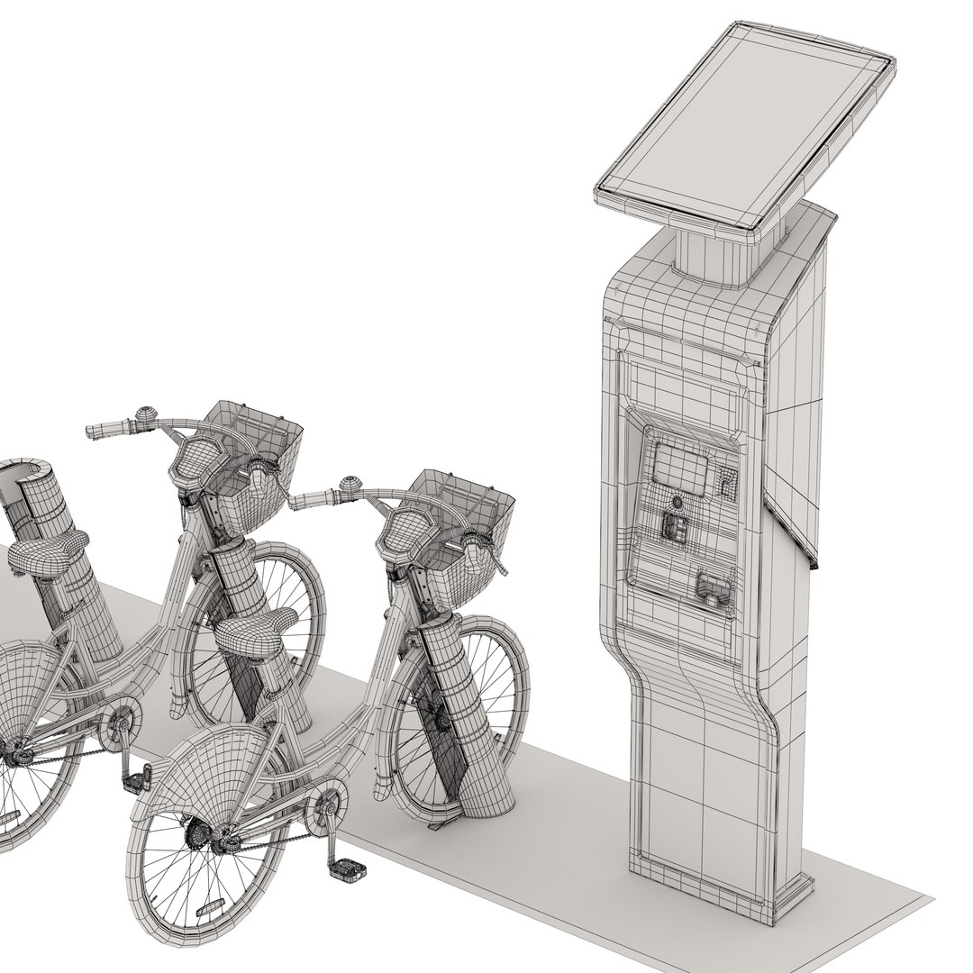 Bike Share Station 3D https://p.turbosquid.com/ts-thumb/EW/p4J8fi/2j/bikesharingrenderw1/jpg/1689845653/1920x1080/fit_q87/053b0e05bf54be6fb768badd3fb7b790c8487c36/bikesharingrenderw1.jpg