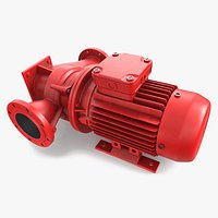Industrial Centrifugal Water Pump Inline Vertical Red