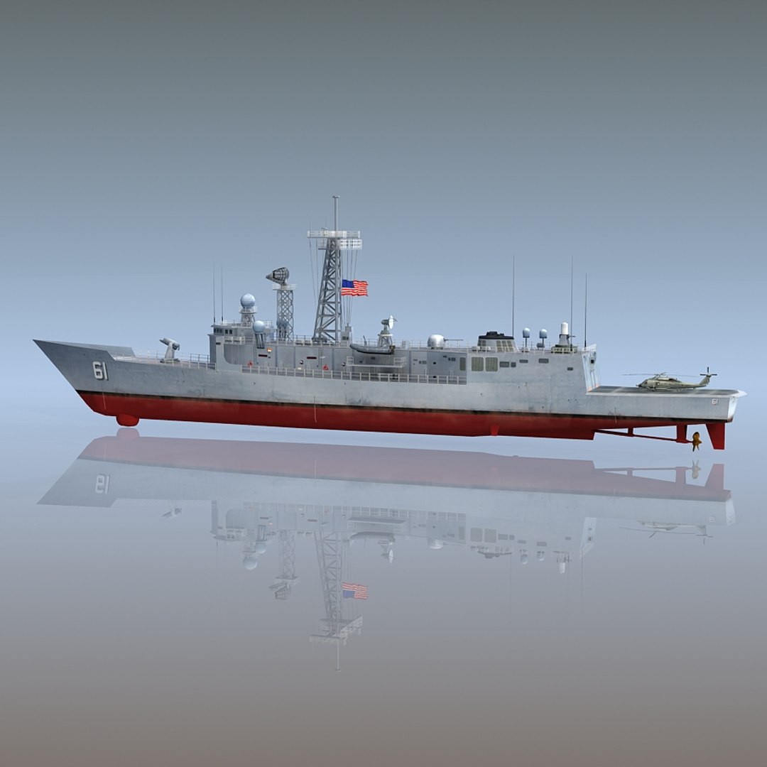 3d Uss Ingraham Ffg-61 Frigate Model
