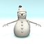 muñeco de nieve de dibujos animados