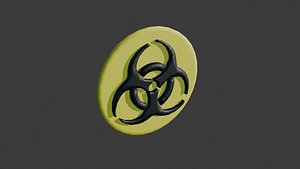 3D biohazard icon