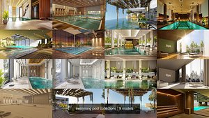 collection swimming pools 3D