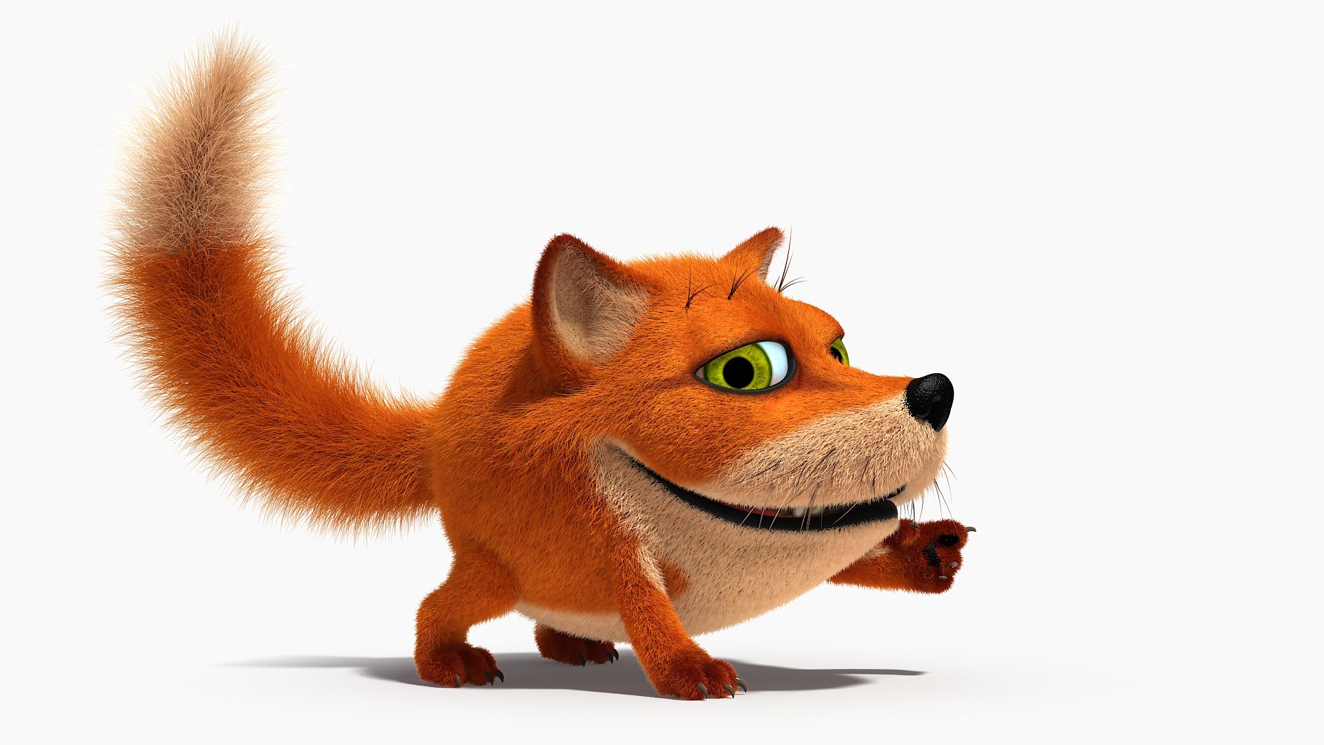 3d Fox Character Rig Model