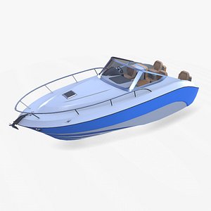 Speeddboat 019 Low-poly PBR model
