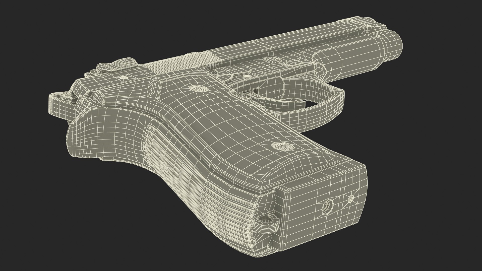 3D Old Scratched Gun - TurboSquid 2326791