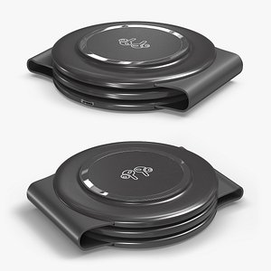 Hicober Portable 3 in 1 Foldable Apple Wireless Charging Pad Black model
