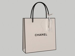 Chanel Paper Bag White
