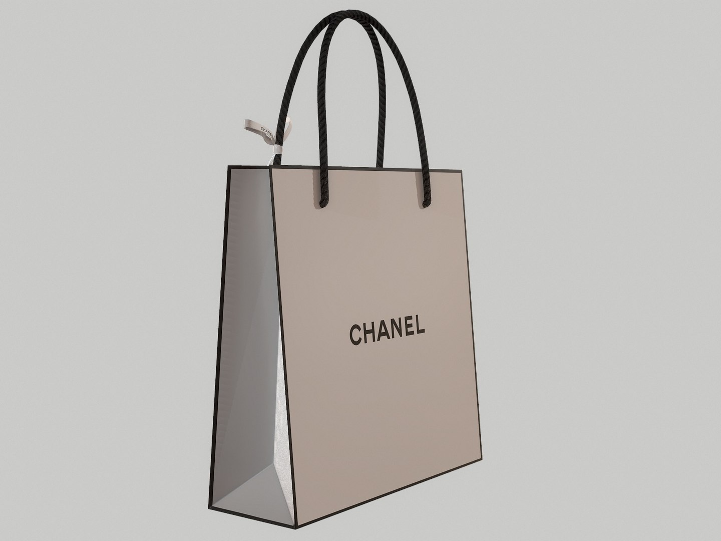 Chanel Paper Bag White | 3D model