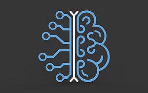3D Ai brain 3D model model