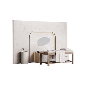 3D Modern spa and accessories model