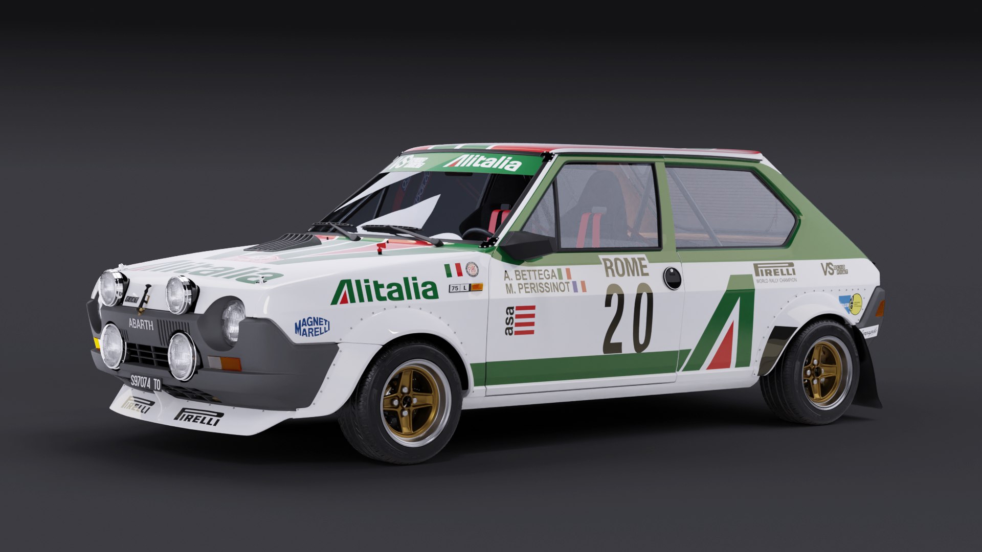 Miniature Progetto K 1/43 – Fiat Ritmo Abarth 125 TC – Rallye San Remo 1982 – ToTip