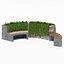 Curved planter bench two