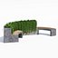 Curved planter bench two