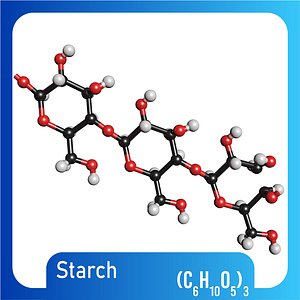 3D c6h12o6 molecule glucose
