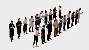 3D Men in Uniform x20 model