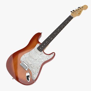 fender american deluxe stratocaster 3d model