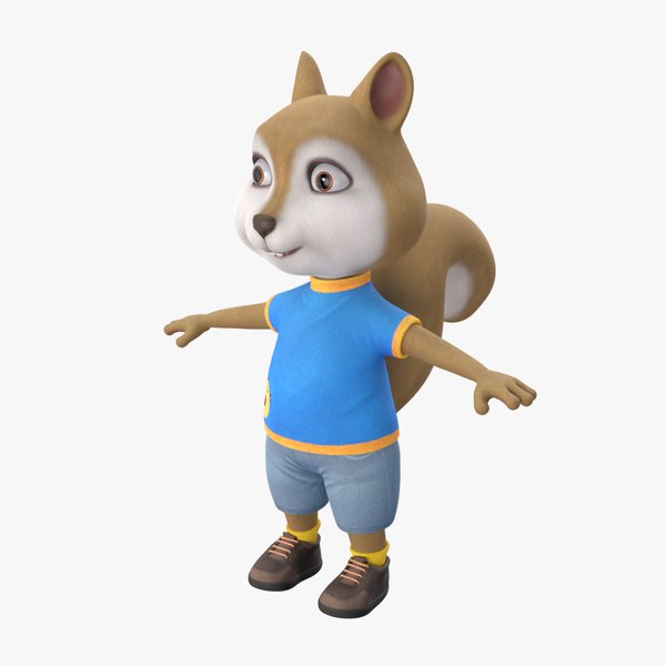 Cartoon Squirrel 3D model