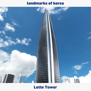 3D Lotte Tower  Landmarks of Korea model