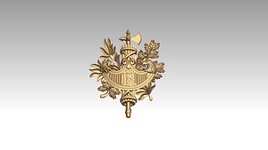 3D coat of arms of France
